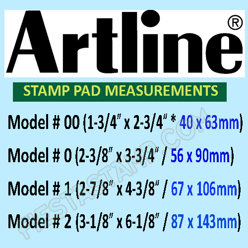 Artline Black Felt Fabric Inkpad, Stamp Pad, 3 x 4-1/2 with 50ml Bottle of  Ink
